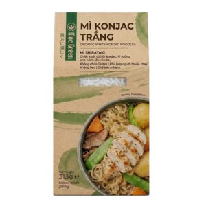 Mì Konjac Shirataki Mộc Green 200g - Thực phẩm healthy hỗ trợ thực đơn eat clean, ít tinh bột, dễ chế biến và tiện lợi.