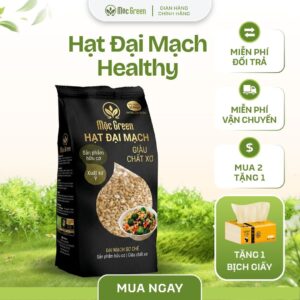 Hạt Đại Mạch Healthy Mộc Green 400g - Hạt barley nguyên hạt giàu chất xơ, vitamin và khoáng chất, phù hợp chế độ ăn healthy và eat clean.