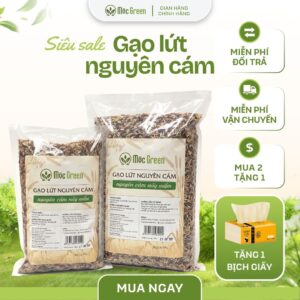 Gạo Lứt Nguyên Cám Healthy Mộc Green 2kg-1kg-500g