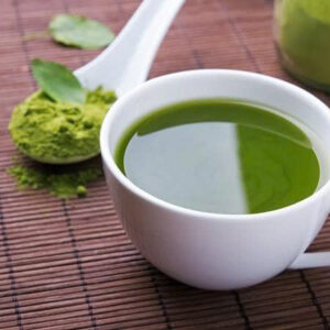 Hình ảnh bột Matcha Mocgreen nguyên chất 100% với màu xanh tự nhiên, bột siêu mịn, thích hợp pha Matcha Latte, trà Matcha, làm bánh và các món đồ uống healthy.
