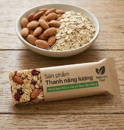 Thanh năng lượng energy bar mix hạt nguyên cám healthy.