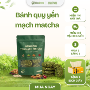 Bánh quy yến mạch matchat, sản phẩm bánh quy healthy mang vị matchat thơm mát