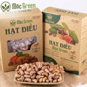 Hạt điều rang muối Bình Phước nguyên vỏ đóng hộp cao cấp.