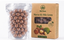 Macca sấy Mộc Green túi 500g – Đóng gói tiện lợi, bảo quản lâu túi sản phẩm