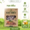 Hộp hạt điều rang muối 500g nguyên vỏ giòn thơm.